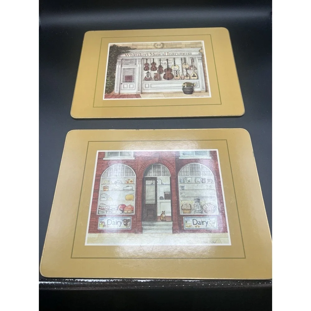 Clover Leaf Cork Backed Table Mats - Set 6 -Vtg - Yesteryear. With Original Box